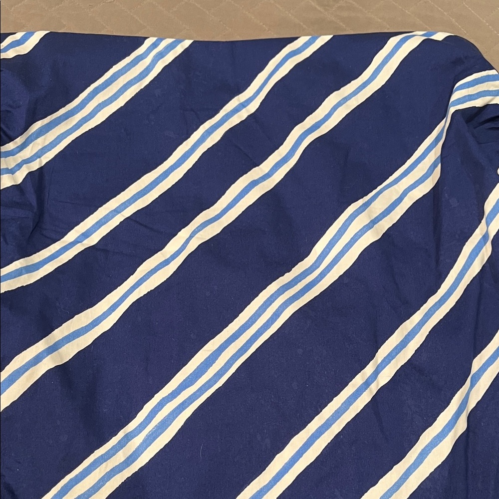 Mango Blue & White Slit Striped Skirt/NWT/12 - Picture 10 of 16